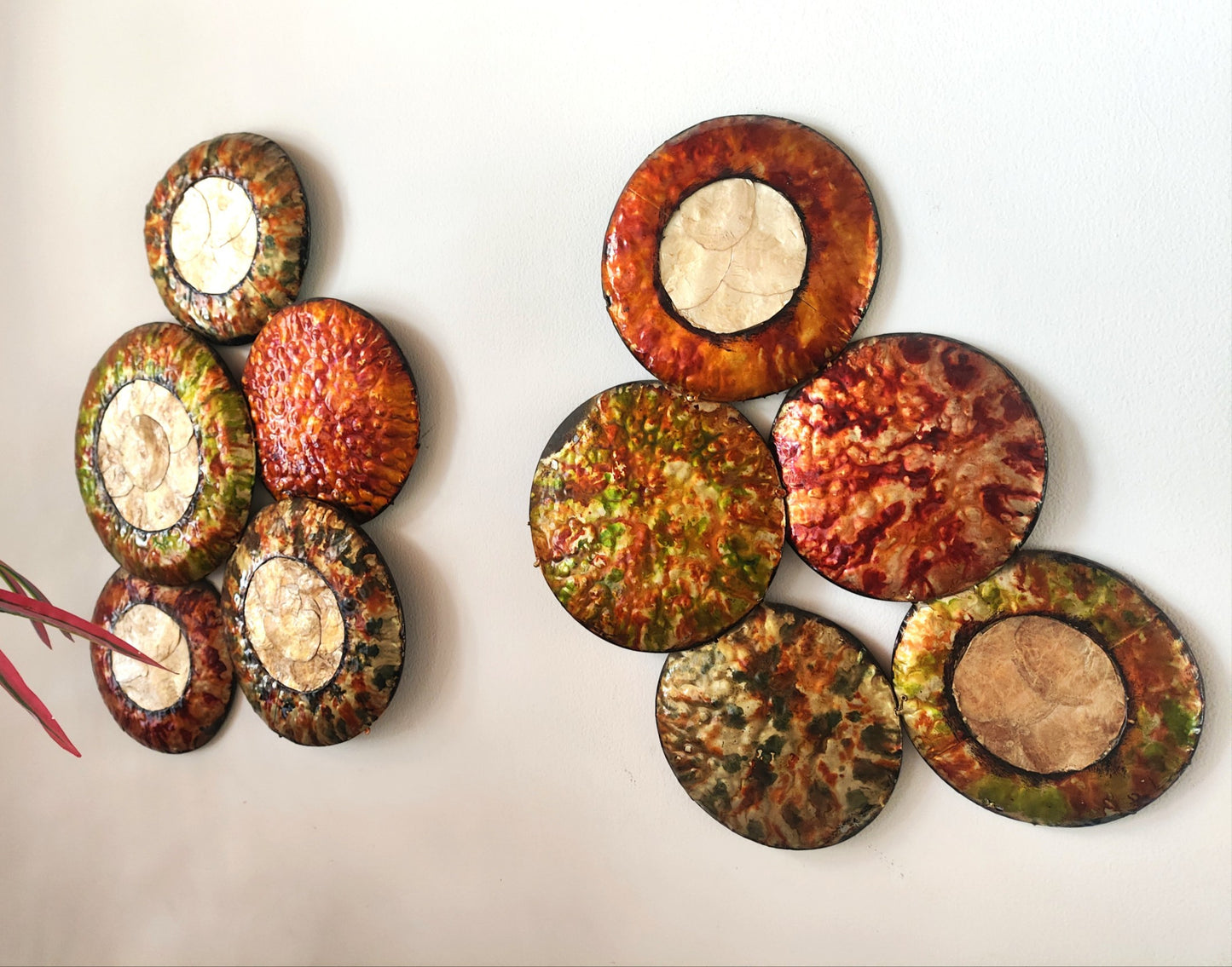 SET APLIQUES PARA PARED - METAL