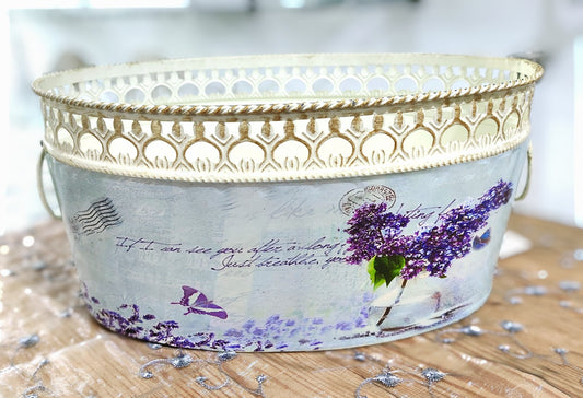 SET X 3 CANASTAS VINTAGE EN METAL