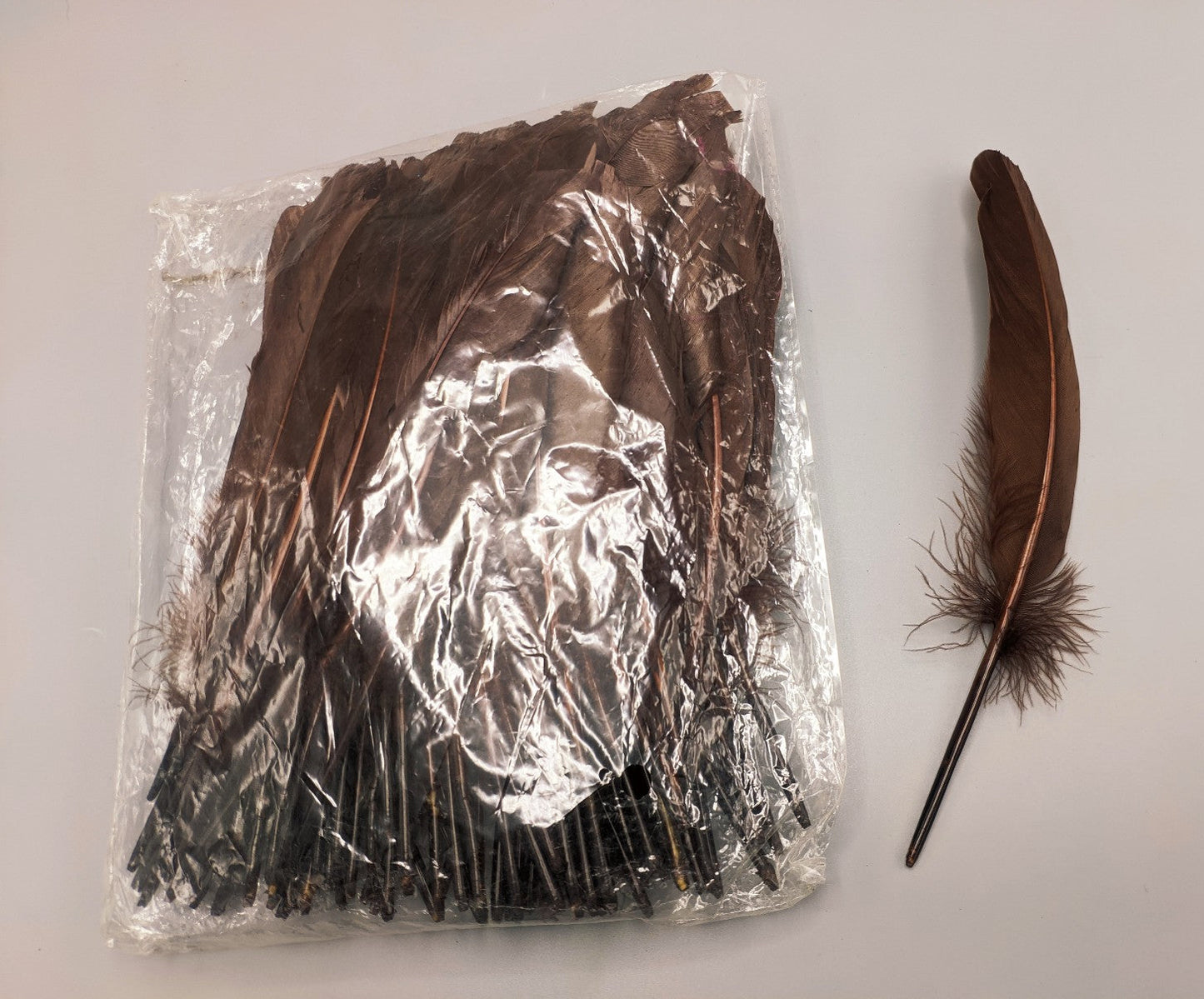 BOLSA X 100 PLUMAS DECORATIVAS - 24cm