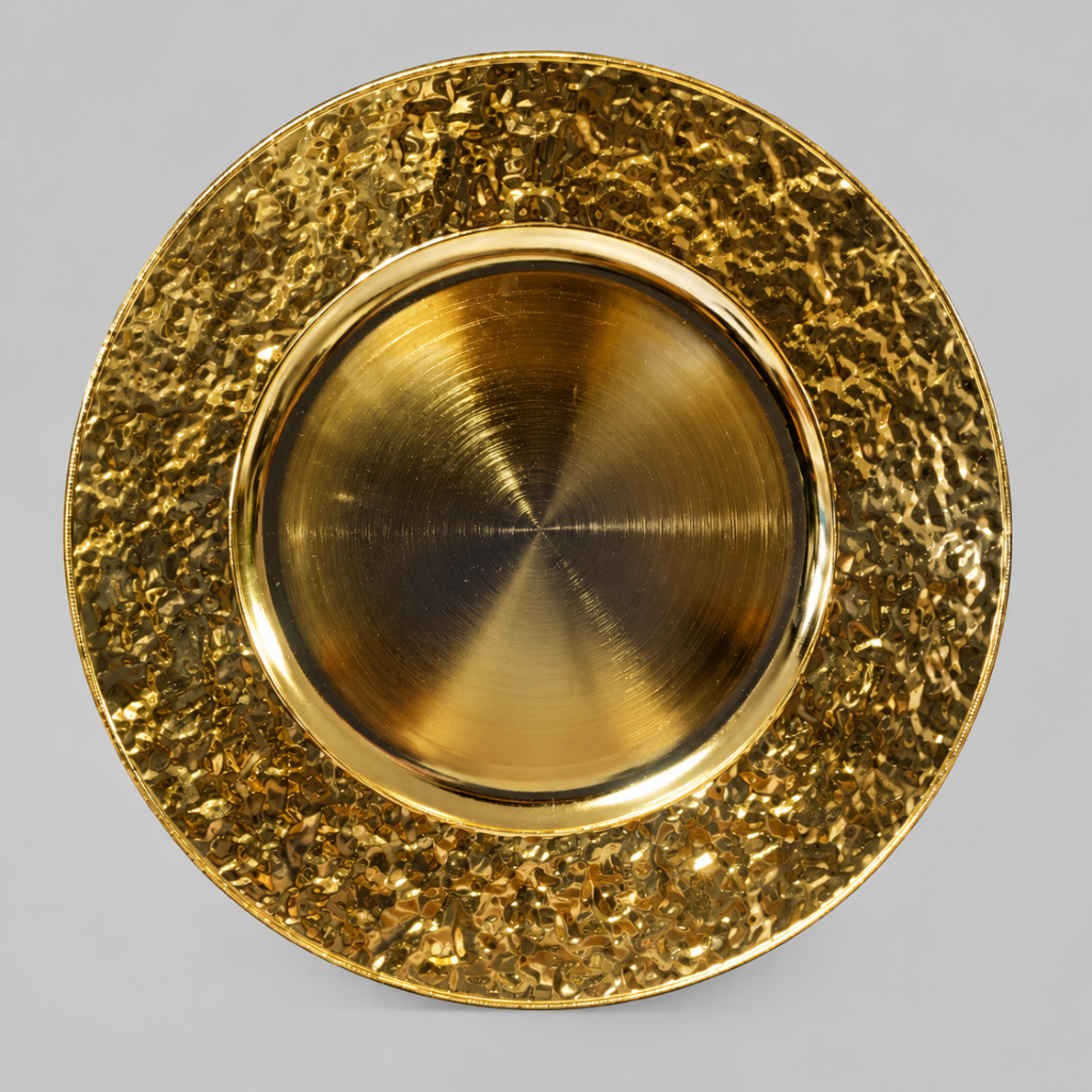 PLATO BASE DORADO - PVC