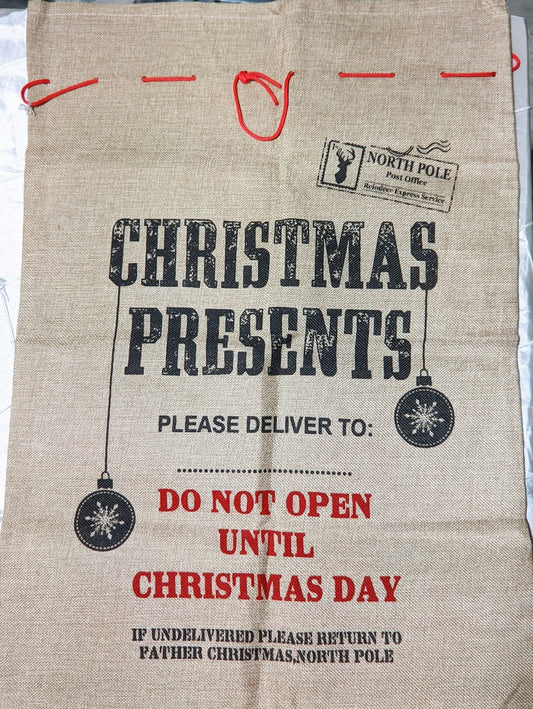 SET x 6 Bolsas de Yute - Christmas Present