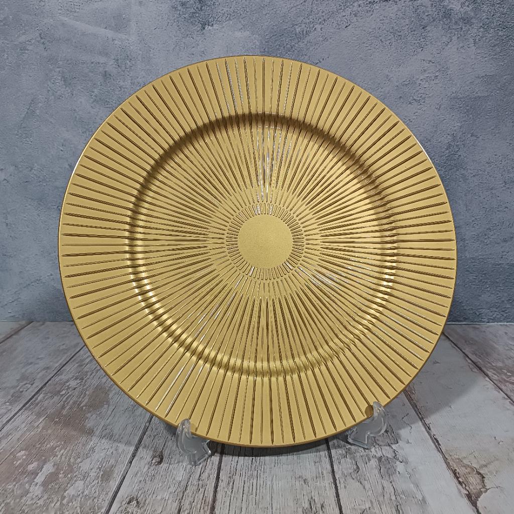 PLATO BASE DORADO - en PVC