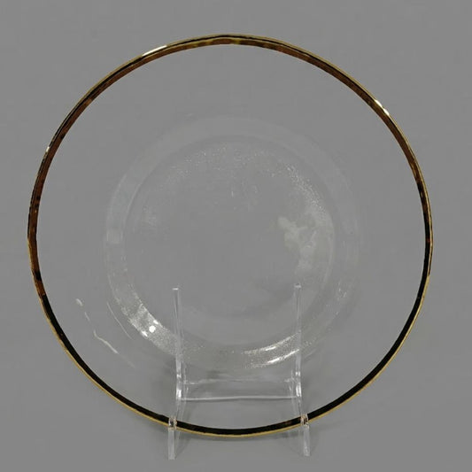 PLATO BASE Borde DORADO - en VIDRIO