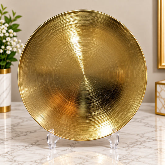 PLATO BASE DORADO - PVC