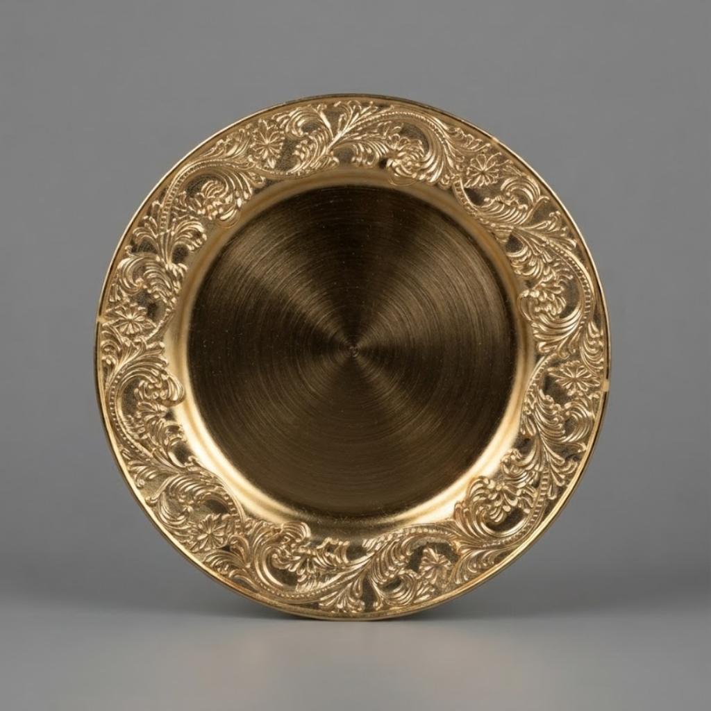 PLATO BASE DORADO - PVC