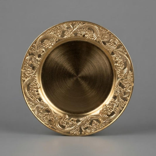 PLATO BASE DORADO - PVC