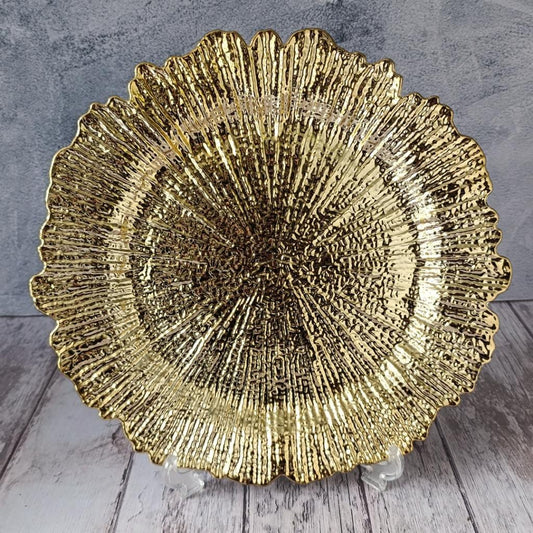 PLATO BASE DORADO - PVC