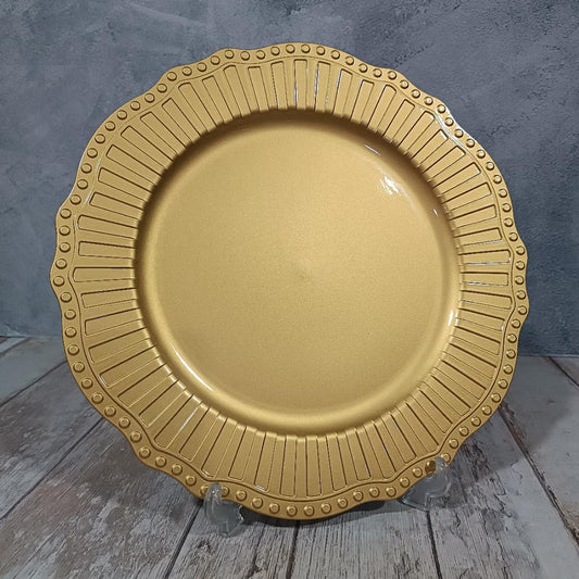PLATO BASE DORADO - en PVC