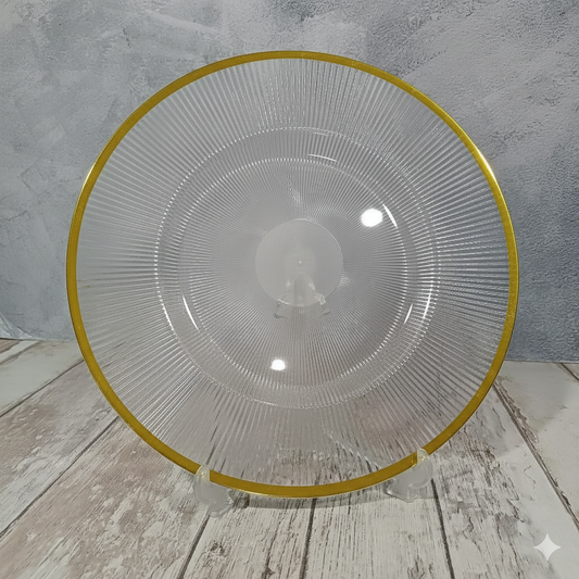 PLATO BASE BORDE DORADO - en PVC