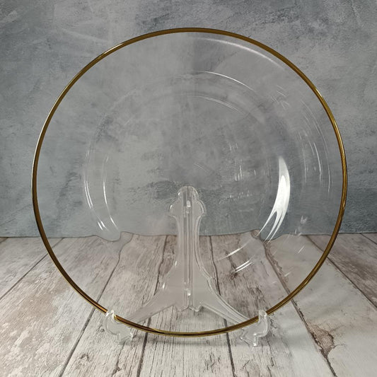 PLATO BASE BORDE DORADO - en VIDRIO