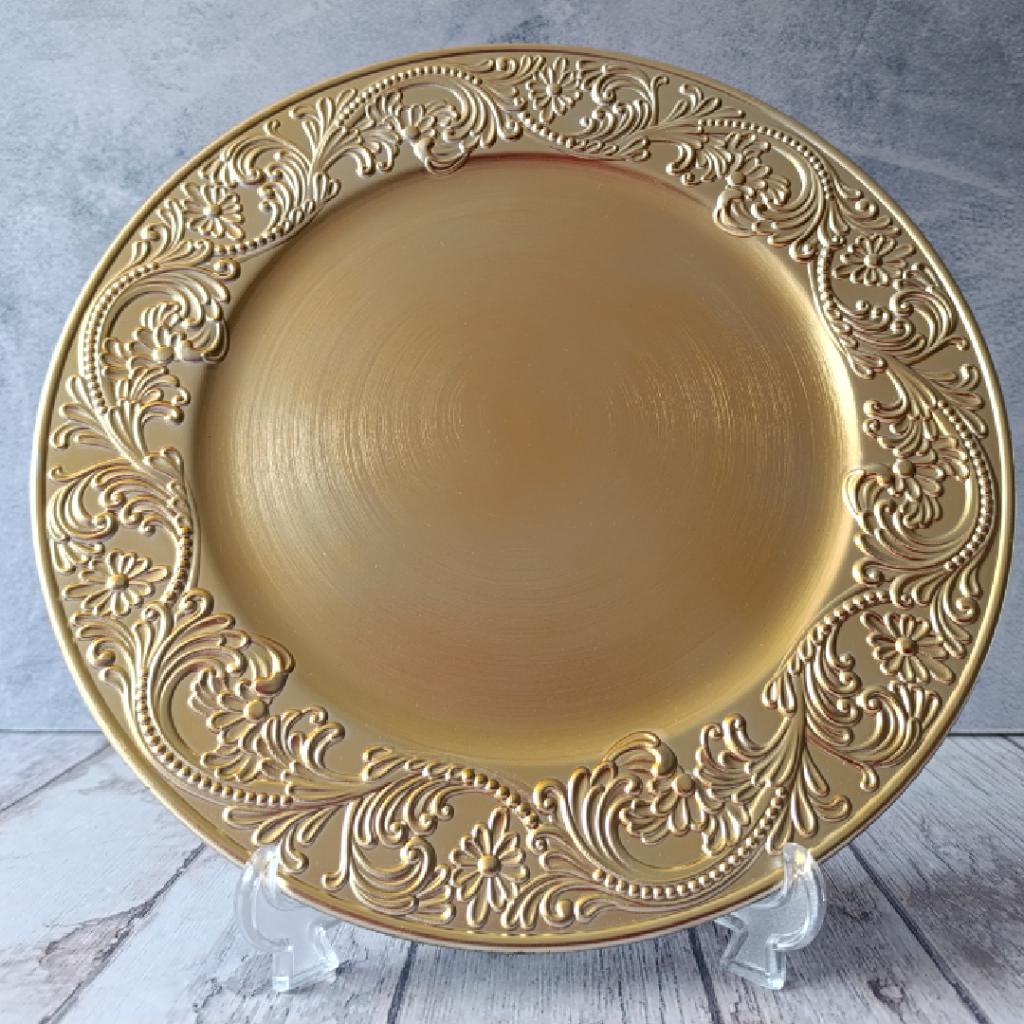 PLATO BASE DORADO L´HONOR - PVC