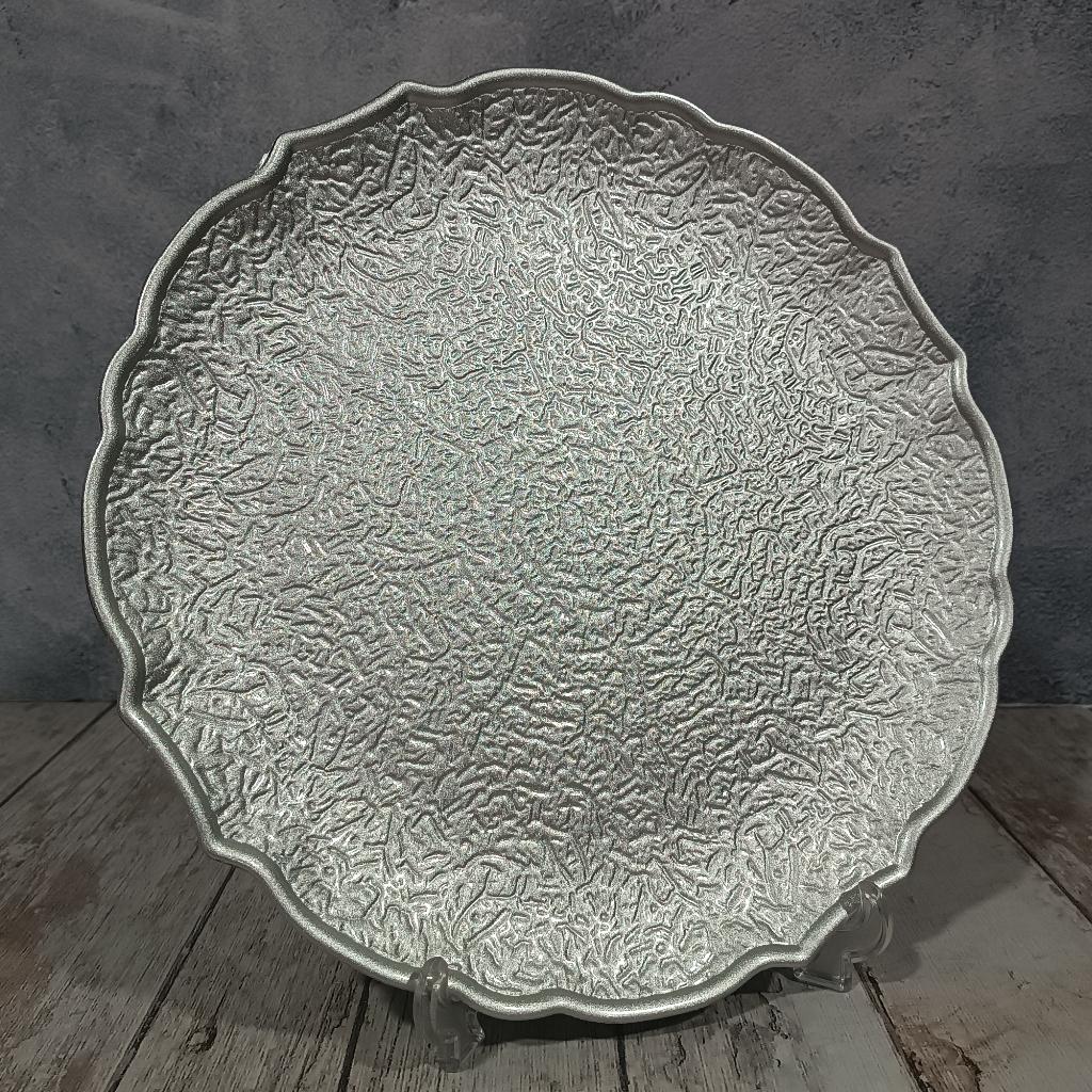 PLATO BASE PLATEADO - en PVC